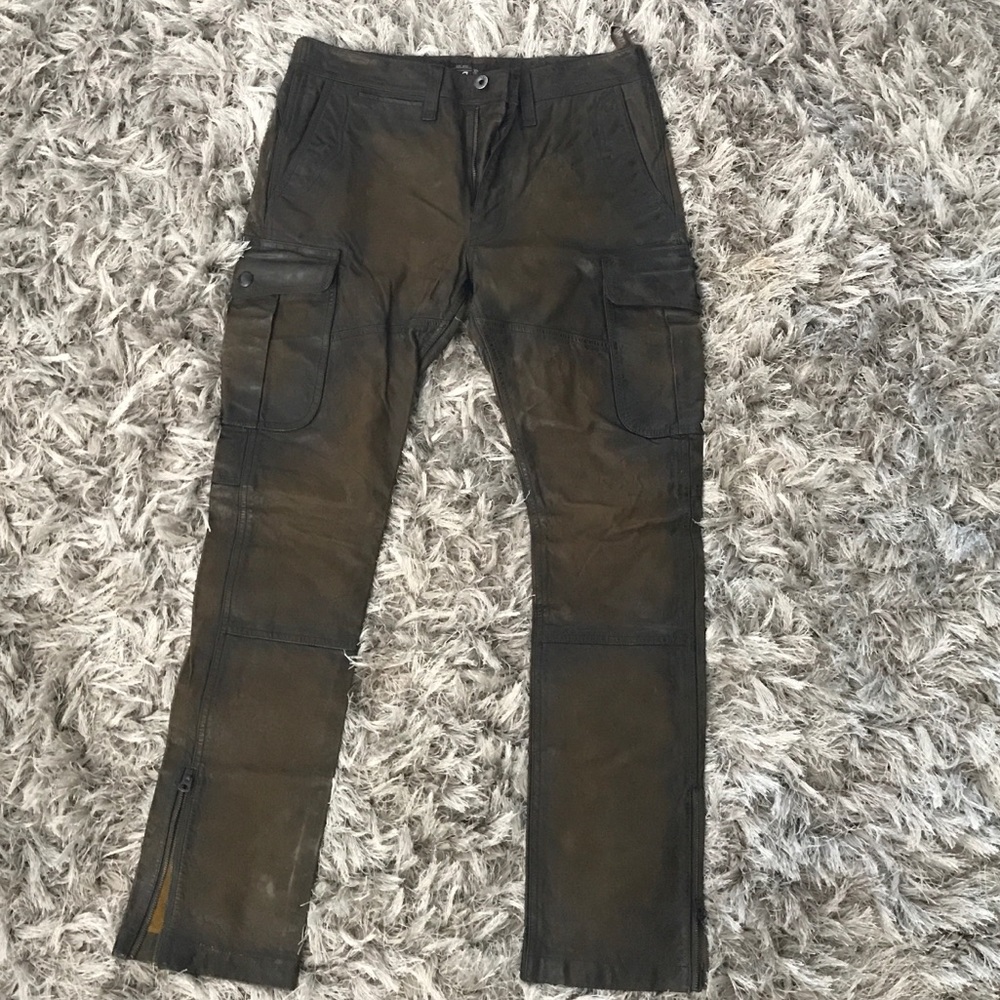 RRL cow hide leather pants